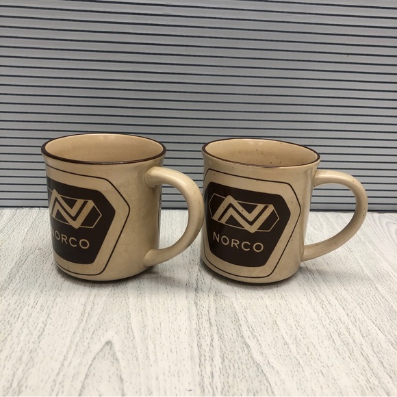 VINTAGE 1980's Norco Bicycle Mugs- Brand New- Set of 2 Mugs - Picture 1 of 6